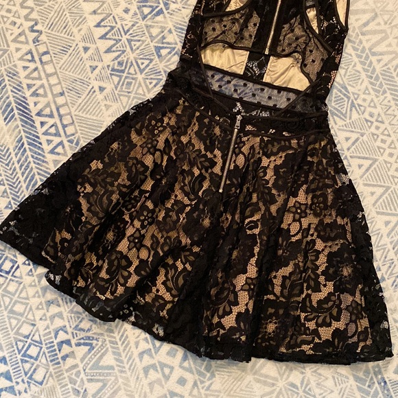 Bebe Black Lace Cutout Dress - Picture 9 of 9